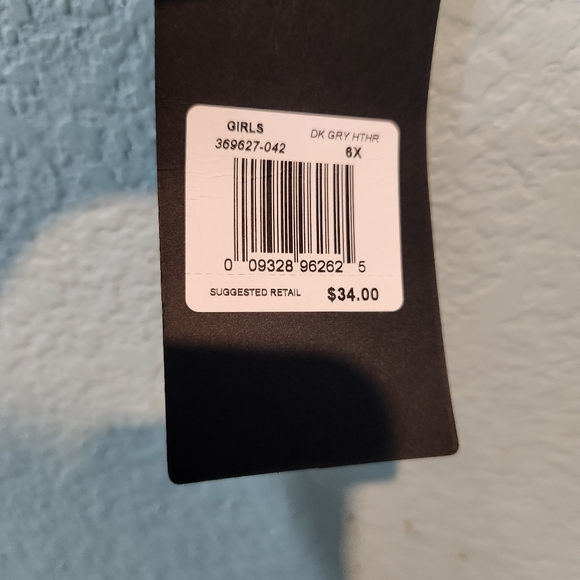 Converse Spell Out Youth Girls Sz 6x Gray Light Sweatshirt Crop Top Shirt Nwt - Picture 4 of 7